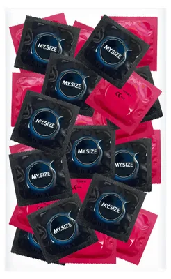 Immagine prodotto di MY.SIZE preservativi 64 mm, 50 Pezzi in sacchetto – preservativi per uomini, misura molto grande