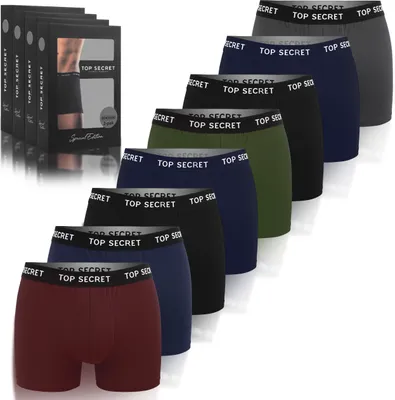Obrázek produktu pro Top Secret 8-Pack - Pánské Bavlněné Boxerky, Kalhoty Pro Muže