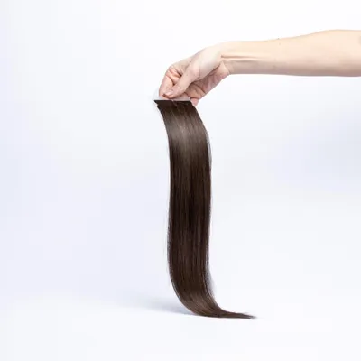 Produktbild von chaarmant Tape In Extensions Invisible Echthaar 40 cm 25 g – Haarverlängerung #2 Dunkelbraun