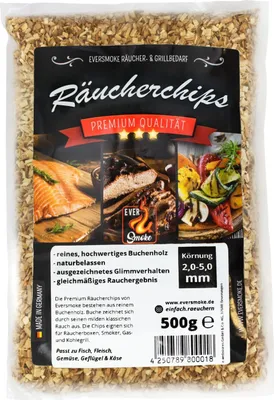 Produktbild von Eversmoke Premium Räucherchips "De Luxe 2,0-5,0mm", 500g