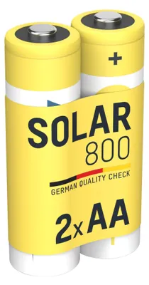 Produktbild von ANSMANN Solar Akku AA, 2 Stück, 800 mAh 1,2V NiMh