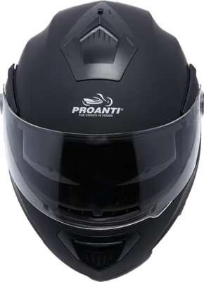 Produktbild von PROANTI Motorradhelm Klapphelm modularer Motorrad Helm mit Visier- und integriertem Sonnenschutz - Schwarz, XL