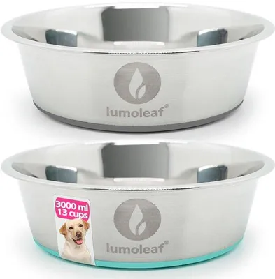 Immagine prodotto di Ciotola per cani in acciaio inossidabile, grande, φ26 cm, 2x3000 ml, fondo antiscivolo