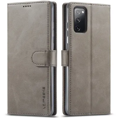 Obrázek produktu pro Pouzdro pro Samsung Galaxy M52 5G, kožené flipové pouzdro s magnetickým uzávěrem a stojánkem, ochranné pouzdro Šedá