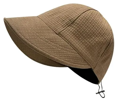 Immagine prodotto di Cappello da sole pieghevole da donna, protezione UV 50, tesa larga, cappello di paglia estivo, color marrone