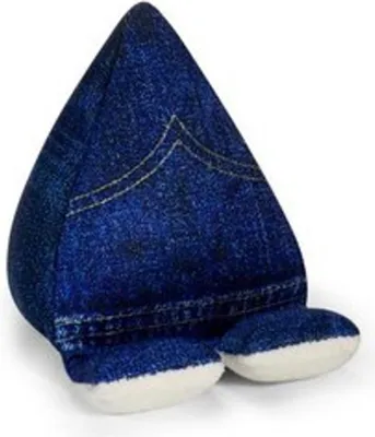 Produktbild von Plusheez Handykissen (Blue Jeans) | Handyhalter | Aufsteller für Handys, Mini-Tablets und E-Reader | Passend für alle Handys | Mit Mikrofaserfläche zum Reinigen von Displays