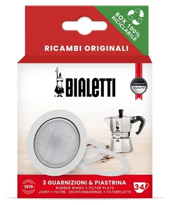 Zdjęcie produktu dla Bialetti wymienne uszczelki 3 uszczelki + 1 filtr 3/4 filiżanki czerwony
