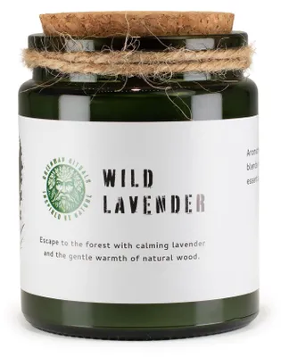 Imagen del producto de Vela de soja Woodwick Greenman - Lavanda Silvestre