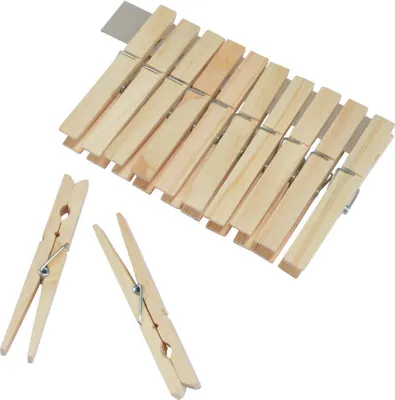 Immagine prodotto di Mollette di legno, 12 pezzi
