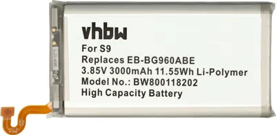 Produktbild von vhbw Akku kompatibel mit Samsung Galaxy SM-G9608/DS, SM-G9600/DS, SM-G960J, SM-G960F/DS Handy Smartphone Telefon (3000 mAh, 3,85 V, Li-Polymer)