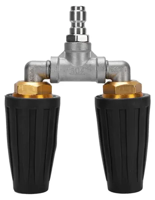 Produktbild von Hochdruckreiniger, Doppelturbinendüse, 1/4 Zoll, Edelstahl, 4000 psi, rotierender Turbo, für die Reinigung von Gartenautos, Schwarz