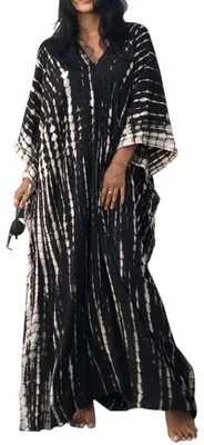Productafbeelding van Baynetin dames, lange strandjurk, maxi strandjurk, boho kimono, lange strandcardigan