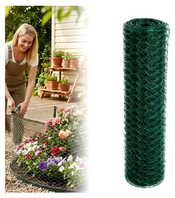 Produktbild von Maschendrahtzaun, Mesh-Hardware-Stoffnetz für Gartenzäune, Kunsthandwerk, Blumenarrangements / 16 x 197 Zoll