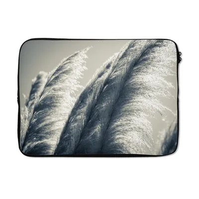 Produktbild von MuchoWow® Laptop Hülle 13 Zoll Pampasgras - Schwarz - Weiß - Natur Laptoptasche - Laptophülle - Sleeve - Rundumschutz