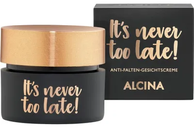Produktbild von ALCINA It’s never too late 50 ml, Frauen, 50 ml, Creme, Hautalterung, Anti-Falten, Elastizität, Feuchtigkeitsspendend, Reparatur, Glättend, Behälter
