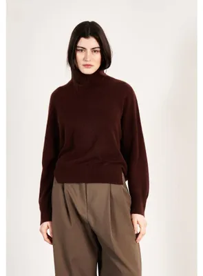 Produktbild von Studio Cashmere8 Damenpullover mit Rollkragen ZAYA 13 - Braun - Größe S-M