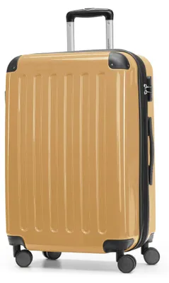 Image de HAUPTSTADTKOFFER - Alex - Valise rigide extensible Trolley brillant coque rigide bagage à roulettes valise de voyage, 65 cm, 74 litres,Herbstgold