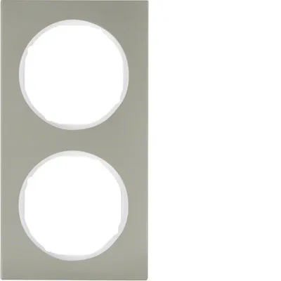 Produktbild von Berker 10122214 Rahmen Edelstahl/polarweiß Berker R.3