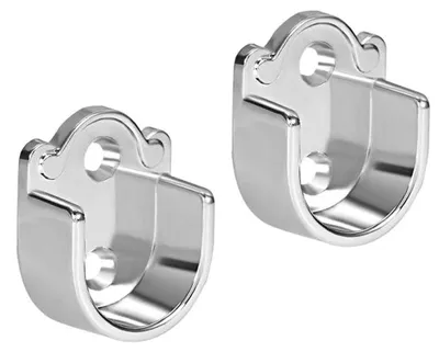 Image de 2 supports en alliage de zinc pour tringle de penderie