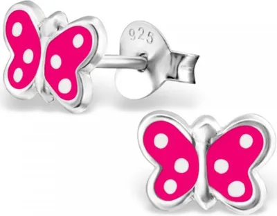 Produktbild von Kinder Ohrstecker Silber Ohrringe Schmetterling