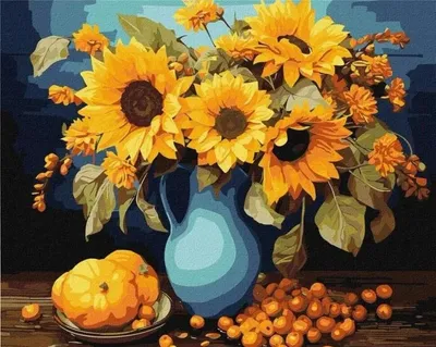 Produktbild von Malen nach Zahlen – Harmonie der Sonnenblumen – Ideyka