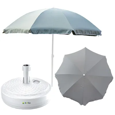 Zdjęcie produktu dla Parasol ogrodowy Parasol ogrodowy 240 cm z okrągłą podstawą w zestawie Ogród Plaża Balkon