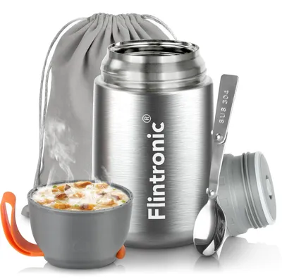 Isolierte Lebensmittelflasche 650 ml Edelstahl mit Löffel