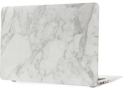 Produktbild von Mobigear Marble Schutzhülle für MacBook Air 11 Zoll (2010-2016), Hartschale, MacBook Case - Grau - Modell A1370 / A1465