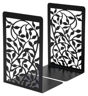 Produktbild von Schwarze Metallbuchstützen, Set aus 2 Stück