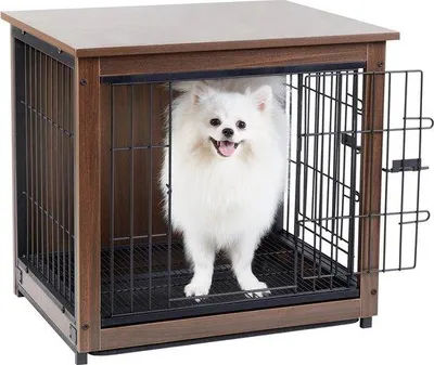 Produktbild von Famanu Hundebank Holz mit Tischplatte - 63x51x59CM