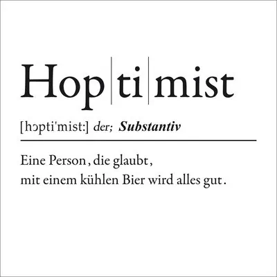 Produktbild von Leinwandbild Definition Hoptimist 40x40 cm