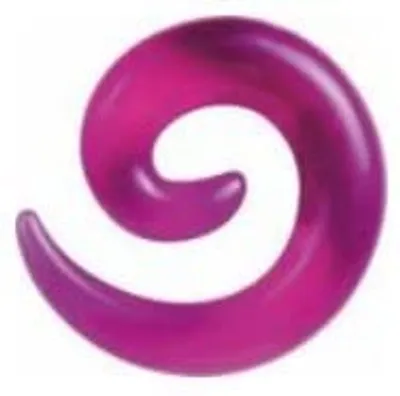 Immagine prodotto di Espansore auricolare a spirale acrilico UV trasparente - 1807.Purple.2mm