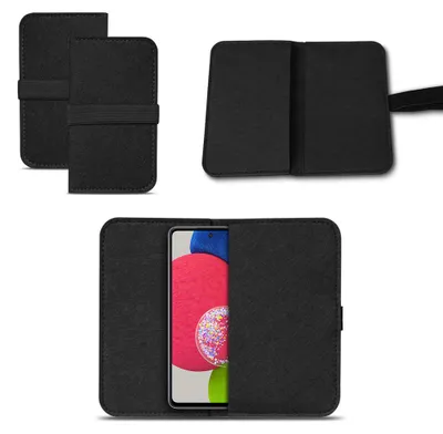 Produktbild von Schutzhülle für Samsung Galaxy A52s 5G Handy Tasche Sleeve Filz Universal CaseFarbe:Schwarz