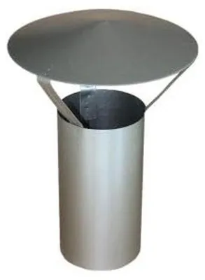 Productafbeelding van Solidchoice - Schoorsteenafdekking voor Kachelbuizen Ø 130 mm, Zilver