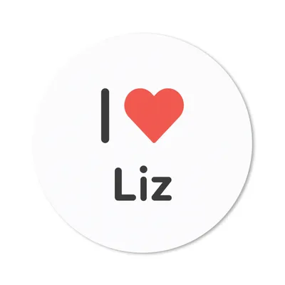 Produktbild von MuchoWow® Mauspad Mousepad Ich liebe - Liz - Mädchen 50x50 cm - Mousepads - Maus Mat - Pad - Mausunterlage - Vinyl