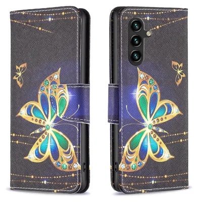 Obrázek produktu pro Pro Samsung Galaxy A55 Umělá kůže Kniha Mobilní telefon Pouzdro Motif 5 Cover Case Protection