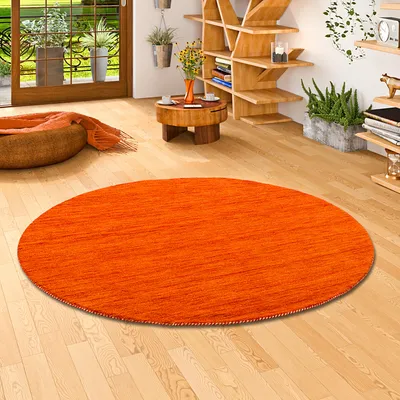 Produktbild von Natur Teppich Indo Gabbeh Ella Terrakotta Rund, Größe:200 cm Rund