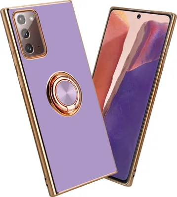 Produktbild von Cadorabo Schutzhülle für Samsung Galaxy NOTE 20 Hülle in Lila Etui Case Cover Kameraschutz magnetische Autohalterung