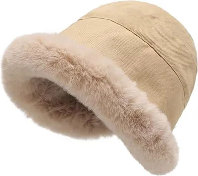 Produktbild von MODFU Mützen, Herbst Winter Verdickter Plüsch Anglerhut, Warm Fleece Fischerhut, Outdoor Mütze für Damen & Herren, Kuschelig & Bequem, Winddicht & Kältefest, Beige