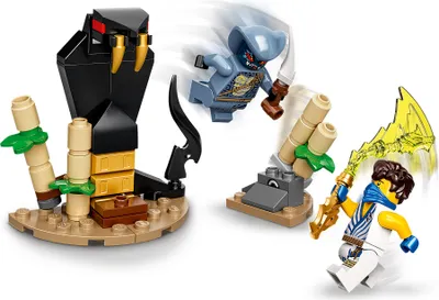 Produktbild von LEGO 71732 NINJAGO Legacy Battle Set: Jay vs. Serpentine, Spielset mit kreiselndem Actionspielzeug und 2 Ninja Minifiguren