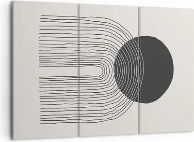 Produktbild von Bild auf Leinwand - Leinwandbild - 3 Teile - Boho Abstraktion Geometrie - 105x70cm - Wand Bild - Wanddeko - Wandbilder - Leinwanddruck - Bilder - Wanddekoration - Leinwand bilder - CE105x70-4747