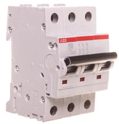 Immagine prodotto di S203-C63 Sicherungsautomat 6kA 63A C 3p (2CDS253001R0634)