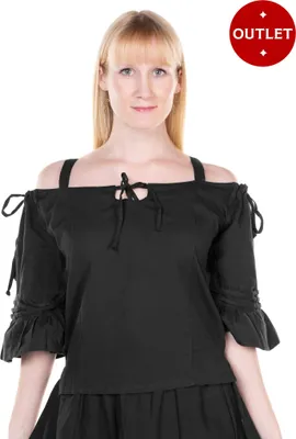 Produktbild von Mittelalter Kurzarmbluse - Eleria Farbe: schwarz, Größe: 3XL