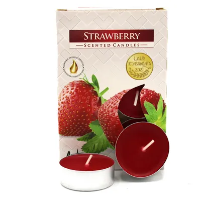 Zdjęcie produktu dla 1 zestaw 6 świeczek zapachowych - truskawka