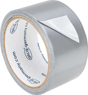 Zdjęcie produktu dla alca® Naprawcza taśma montażowa srebrna Power Tape ok. 0,2 mm x 50 mm x 10 m wodoodporna, odporna na warunki atmosferyczne, samouszczelniająca taśma tkaninowa taśma pancerna