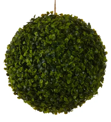 Produktbild von Mica Decorations Buchsbaumkugel Kunstpflanze für den Außenbereich hängend - Ø28 cm - Grün
