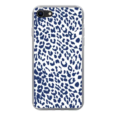 Produktbild von MuchoWow® Handyhülle Schutzhülle Hülle für iPhone 8 Panther Druck - Blau - Abstrakt Silikon Softcase Handy Hülle - Schutzhaube