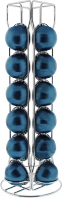 Immagine prodotto di SCANPART Elegante portacapsule, in acciaio inox, per 24 capsule Nespresso Vertuo, elegante design cromato, compatto e ordinato