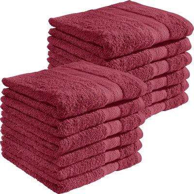 Produktbild von REDBEST Handtuch Chicago" 12er-Pack weinrot 50x80 cm"