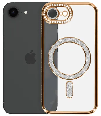 Produktbild von Avizar, MagSafe Hülle mit Strassrahmen für Apple iPhone 17e, Gold